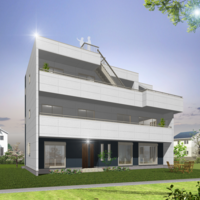 重量鉄骨3階建て 構造見学会
